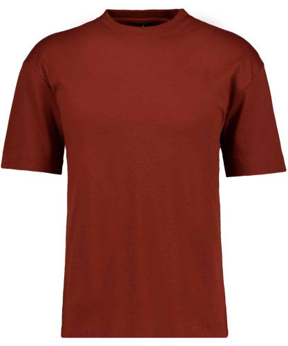 Pima T-Shirt, Rundhals Portwein-696