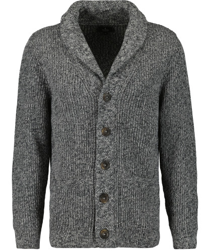 Cardigan tweed with shawl collar 