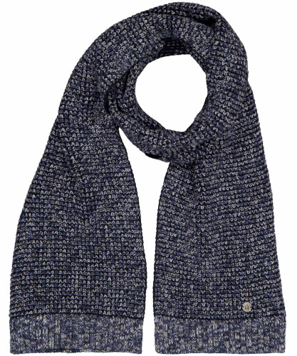 Scarf with waffle knit, striped