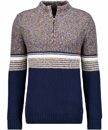 Strickpullover mit Stehkragen, Mouliné 