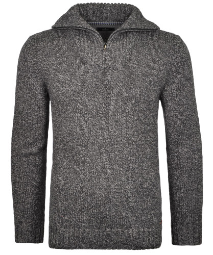 LONG & TALL Tweed-Pullover mit Troyer 