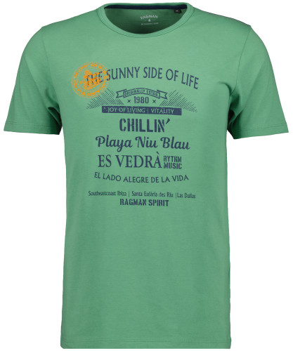 T-Shirt mit Frontprint Grasgrün-370