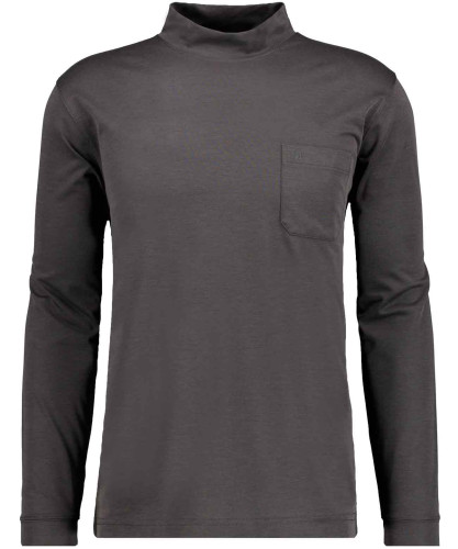 Softknit-Shirt langarm mit Stehkragen Anthrazit-019