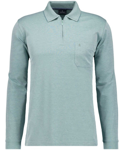Softknitpolo zip long sleeve with zip 