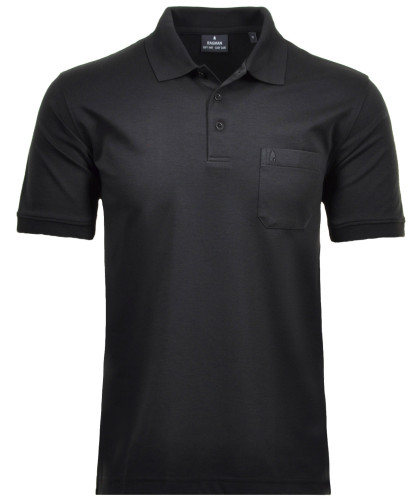 Softknit-Polo mit Brusttasche, kurzarm 