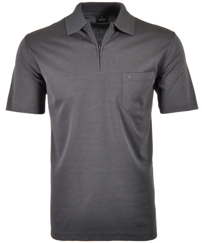 Softknit-Poloshirt mit Zip Anthrazit-019