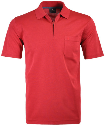 Softknit polo with zip 