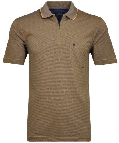 Softknit Polo with minimal dessin and zip 