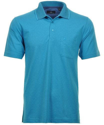 RAGMAN Softknit-Polo fein gestreift 