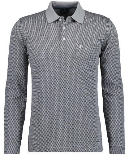 Softknitpolo Jacquard, Langarm 