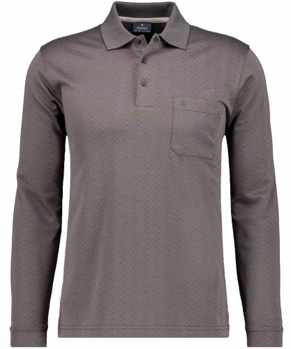 Poloshirt Jacquard Anthrazit-019
