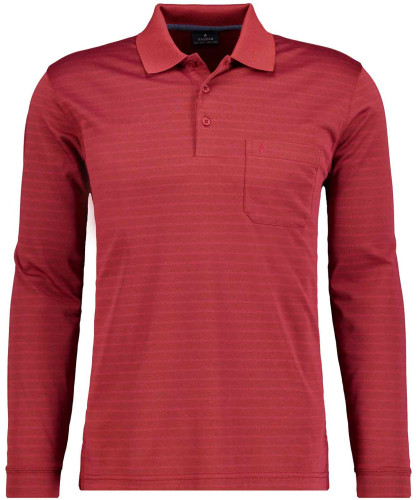 Softknit poloshirt striped, Langarm 