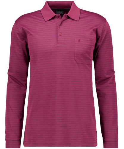 Softknit-Polo Fineliner, Langarm Beere-620