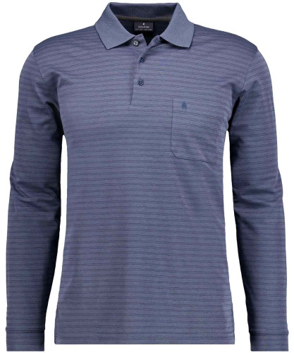 Softknit-Polo Fineliner, Langarm Azur-778