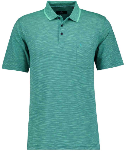 Softknit-Polo gestreift, Flammdesign 
