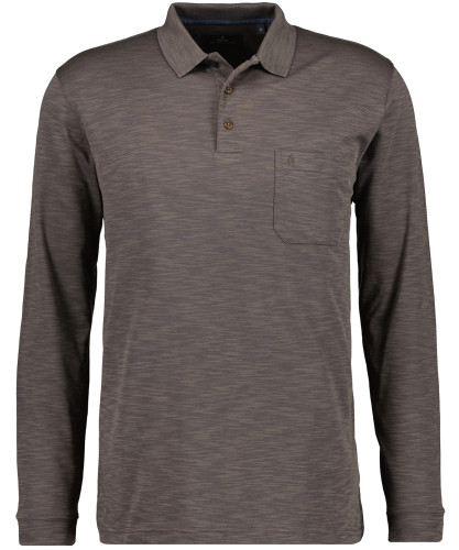 Langarm Poloshirt mit Jaquard-Muster 