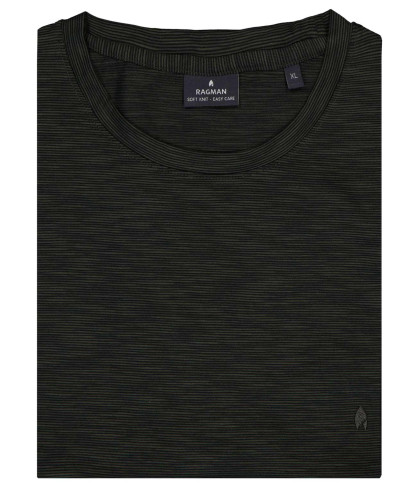 Softknit T-Shirt gestreift, Rundhals 