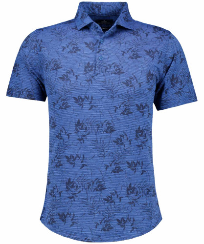 Softknitpolo gestreift, mit Print 