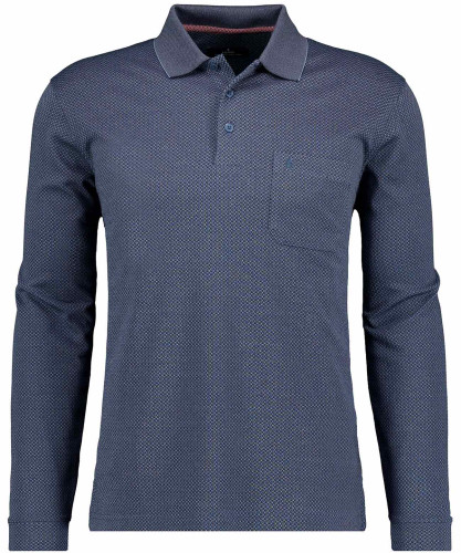Softknit poloshirt jacquard, Langarm 