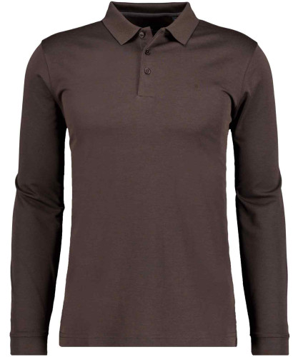 Polo longsleeve modern fit Slate