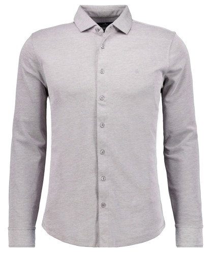 Softknit shirt long sleeve, modern fit Silver