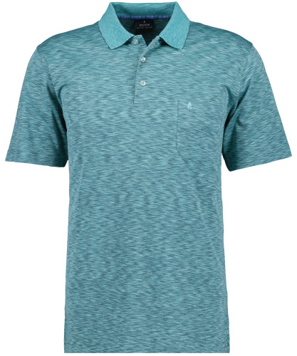 Softknit-Polo "space dye" Emerald-362