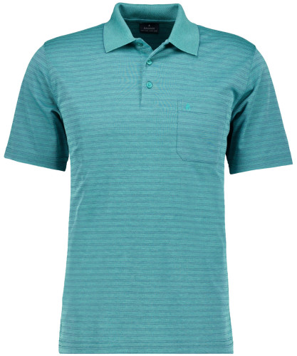 Softknit-Polo fineliner Smaragd-340