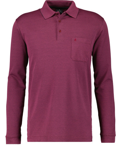 Jacquard-Softknitpolo Langarm 