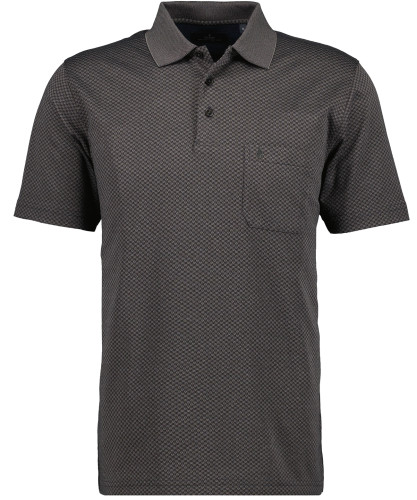 Softknit-Polo Jacquard mit Brusttasche 