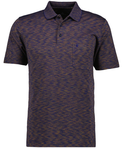Jersey Softknitpolo gestreift Grau-Melange-193