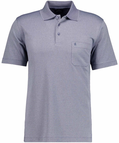 Softknit-Poloshirt Jacquard Taube-073