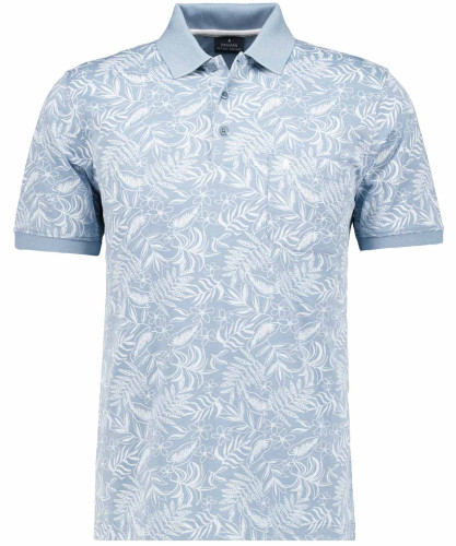 Softknit-Polo mit Alloverprint, kurzarm, TALL 