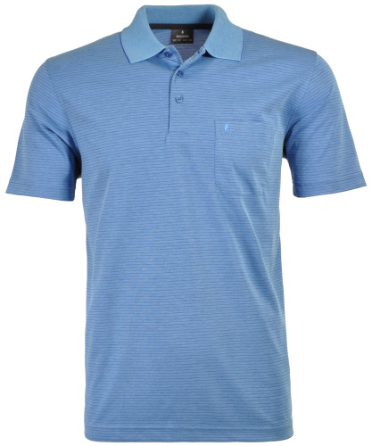 Softknit-Polo with fine stripes 