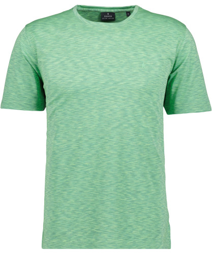 Softknit-T-Shirt mit Rundhals und Flamm-Optik Grün-beige-133