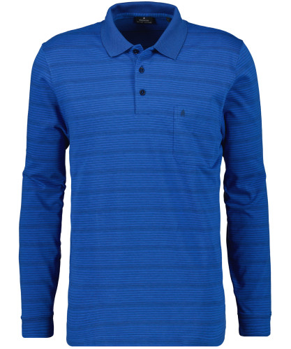 Softknitpolo with stripes, long sleeve 