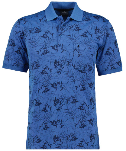 Softknit-Polo Alloverprint Aqua-702