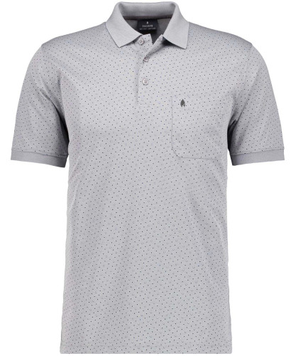 Softknit-Polo Allverprint Silbergrau-021