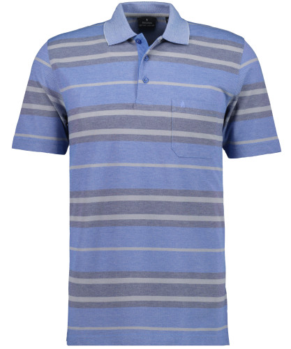 Softknitpolo with stripes 