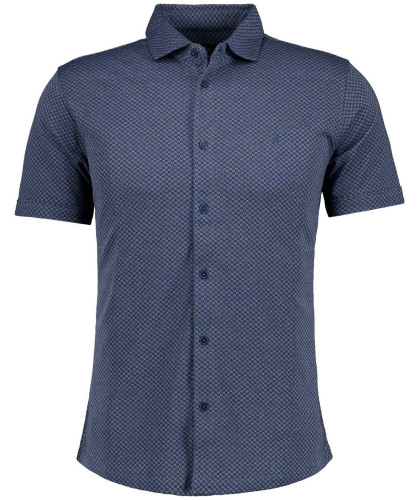 Softknit-Hemd Jacquard, kurzarm Marine-070