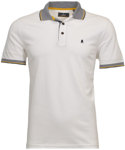 Polo with striped collar & cuf 