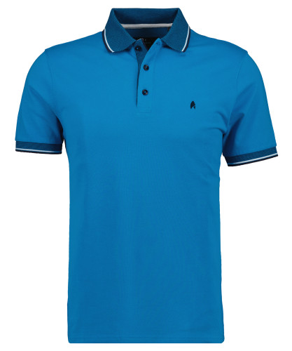 Polo with striped collar & cuf 