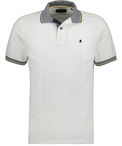 Polo with striped collar 
