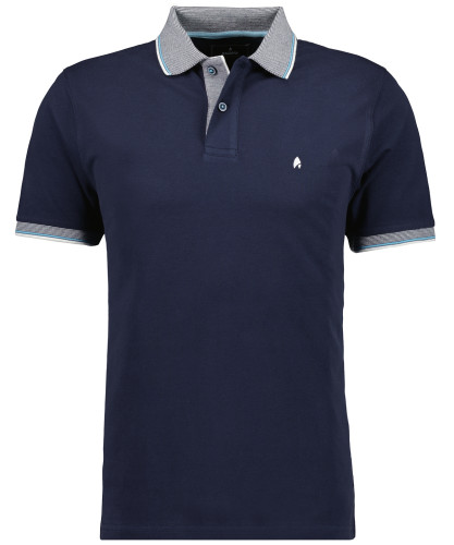 Polo with striped collar 