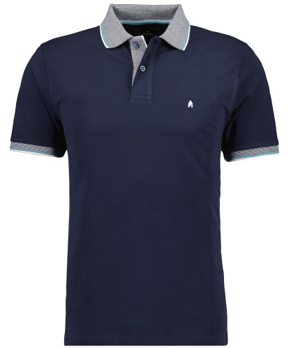 Polo with striped collar Dark