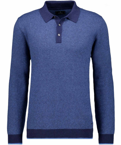 Polo-Srickpullover Bicolour Marine-070