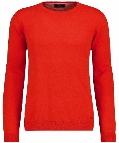 Strickpullover Rundhals, Baumwolle/Kaschmir 