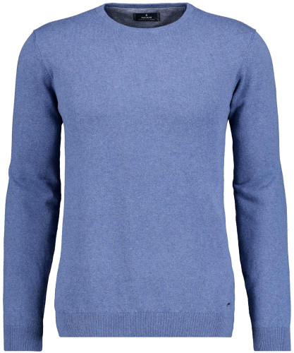 Strickpullover Rundhals, Baumwolle/Kaschmir 