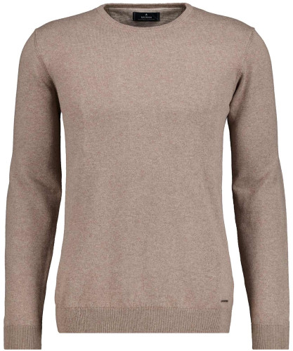 Strickpullover Rundhals, Baumwolle/Kaschmir 