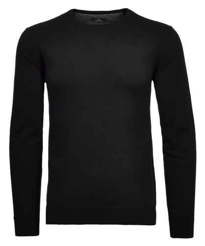 Strickpullover Rundhals, Baumwolle/Kaschmir 