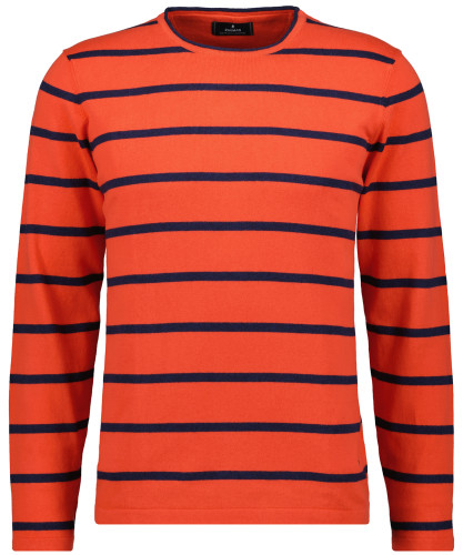 Knitted sweater with stripes, cotton/cashmere 
